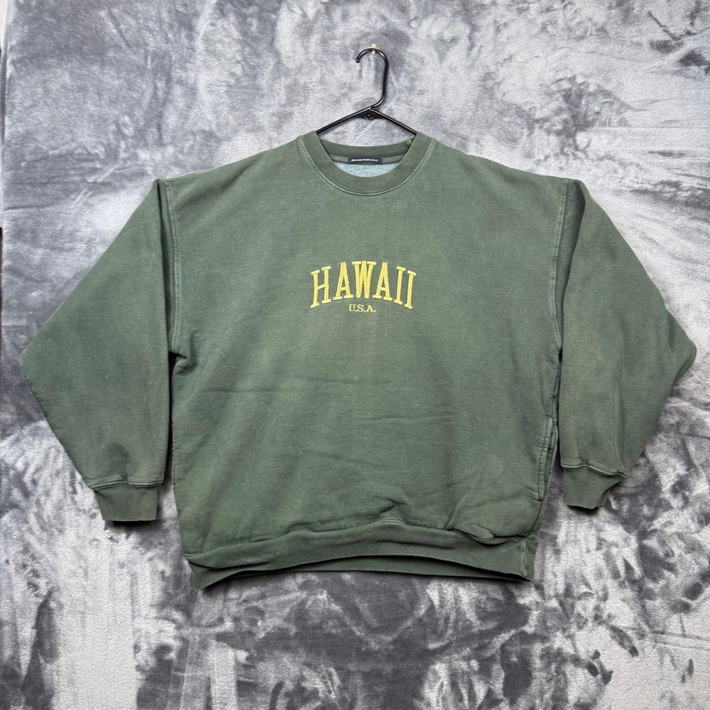 Brandy Melville Sweatshirt Womens OS Green Hawaii Erica Pullover